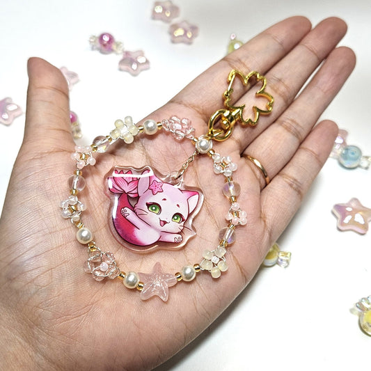 Beaded Kittyfish Mermaid Keychain - Dainty Treasures