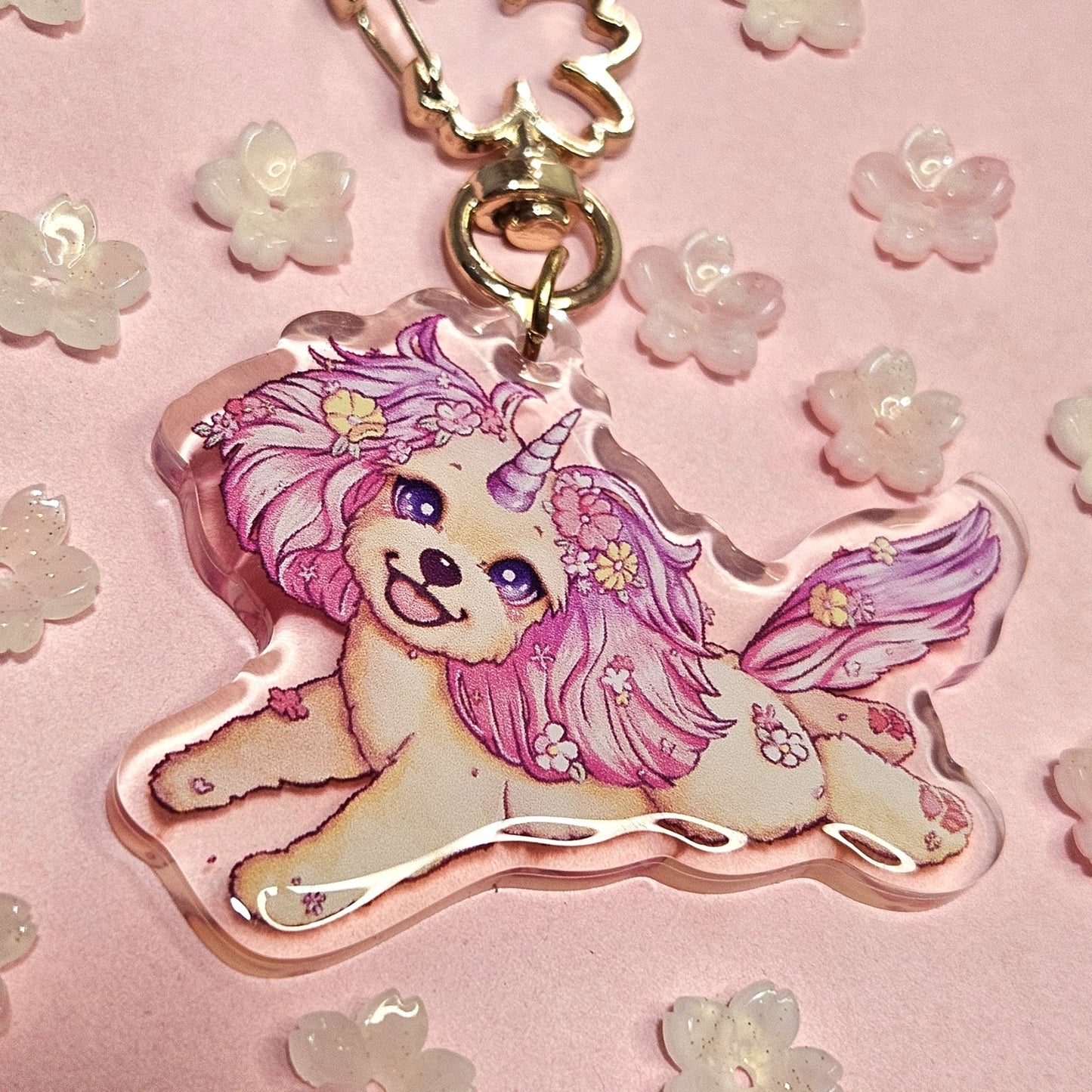 Treasure Unicorn Acrylic Keychain - Dainty Treasures