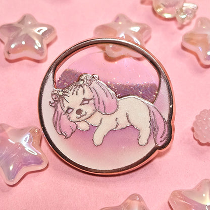 Glow - in - the - Dark Sleepy Treasure Enamel Pin - Dainty Treasures